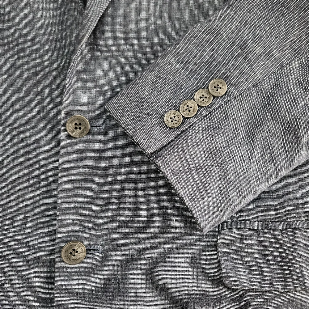 Rodd & Gunn Men's Blue Linen Blazer L Large Sport Fit 2-Button Jacket Sport Coat - Picture 5 of 15
